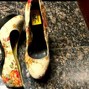 Cute platform high heels very comfortable to walk in .